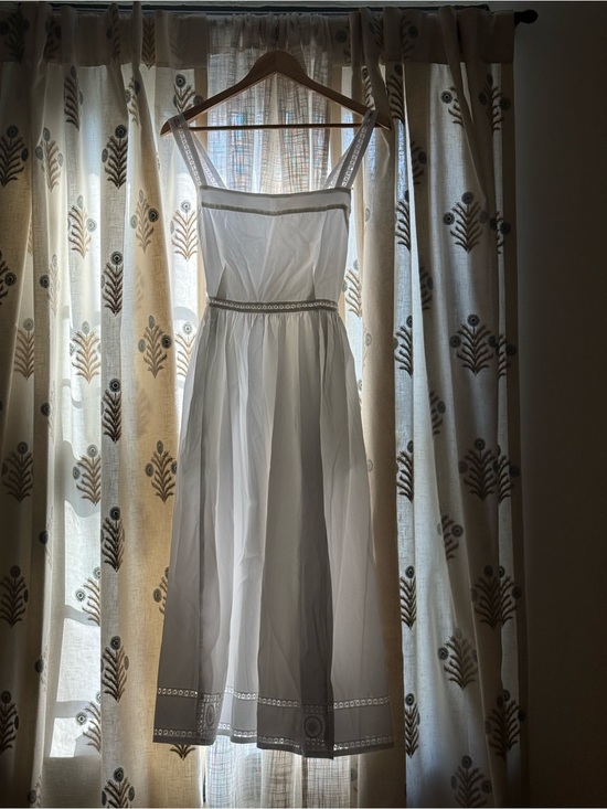 J. Crew Dresses & Skirts - NWT J.Crew White Sleeveless A-Line Midi Dress with Decorative Trim - never worn